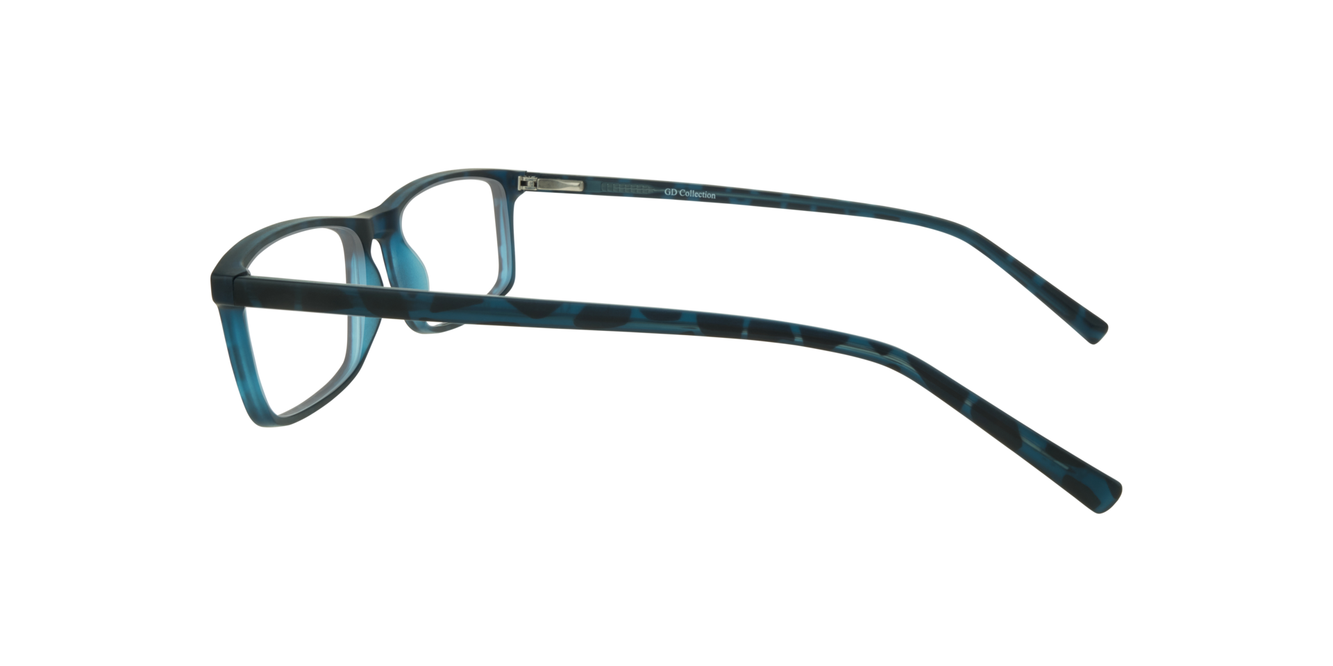 Jerry Matte Havana Blue PlasticEyeglass Frames for Glasses Direct, Side View
