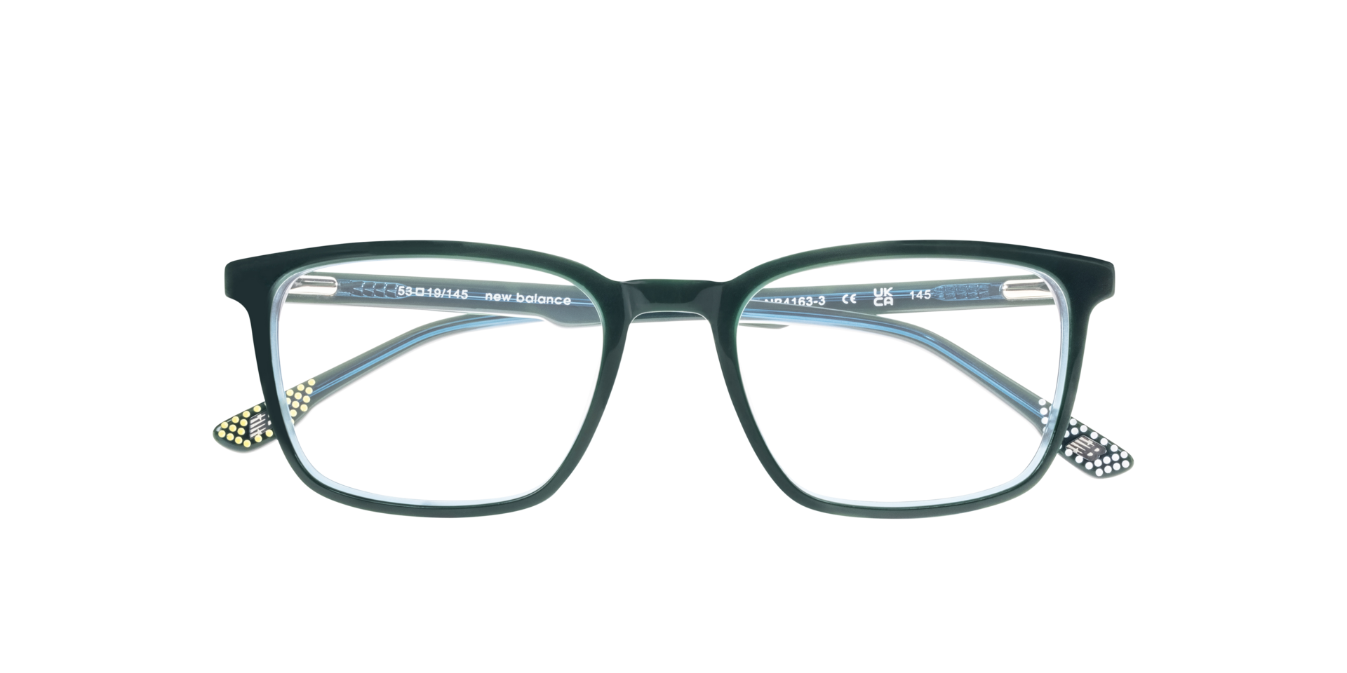 NB4163 Green AcetateEyeglass Frames for Glasses Direct, Closed View