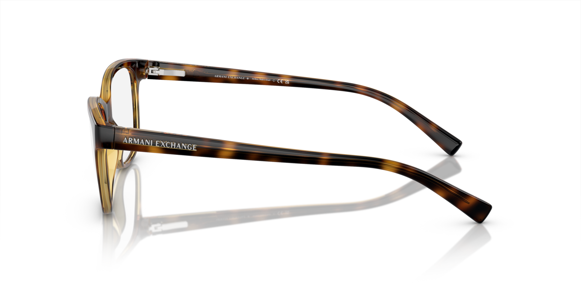 AX3037 Shiny Havana PlasticEyeglass Frames for Glasses Direct, Side View
