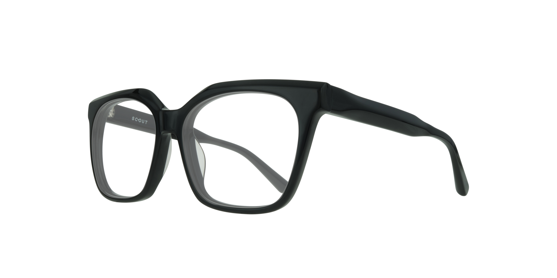 Kiki Black AcetateEyeglass Frames for Glasses Direct, Angle View