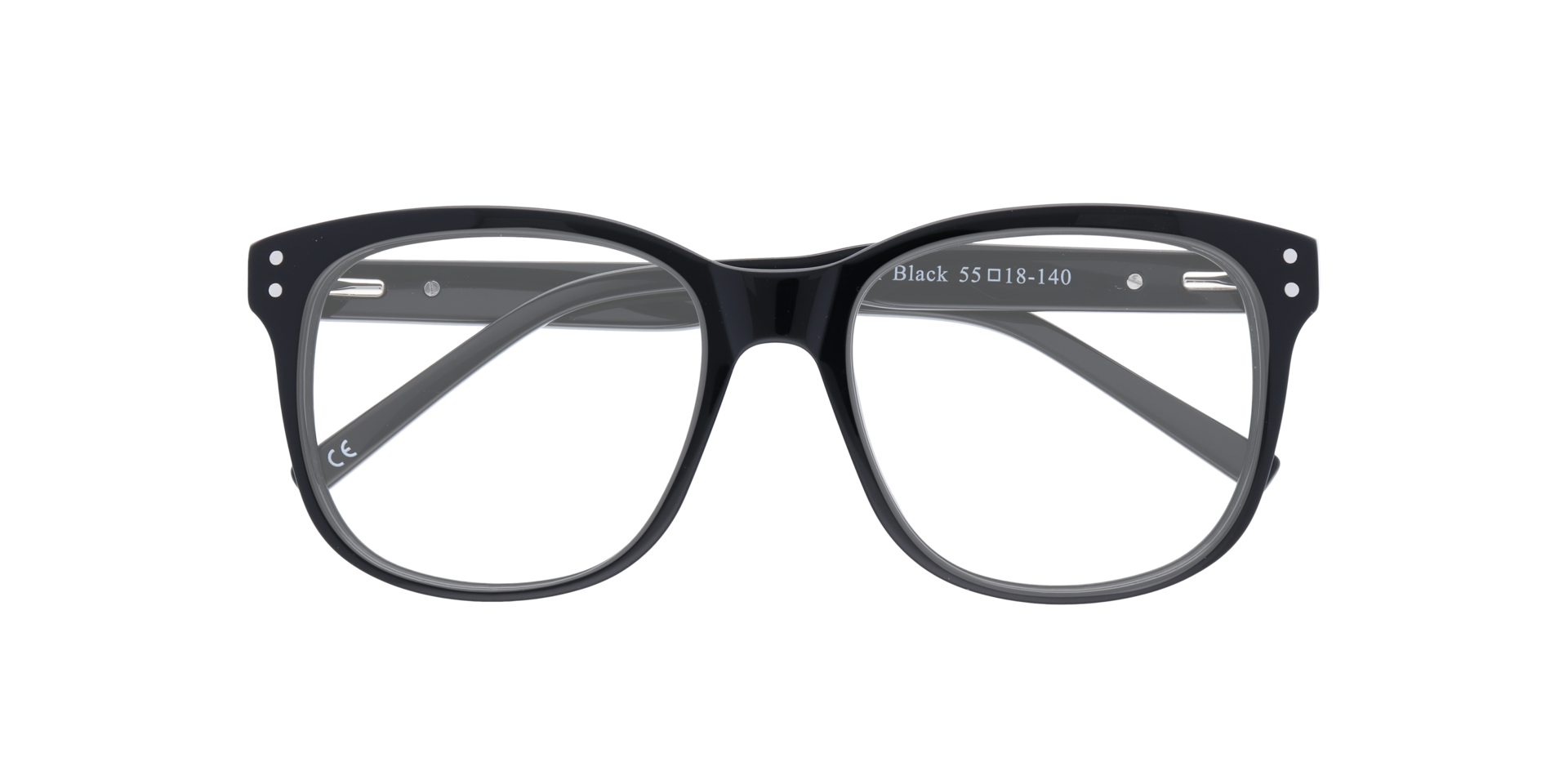 Jaden Black AcetateEyeglass Frames for Glasses Direct, Closed View