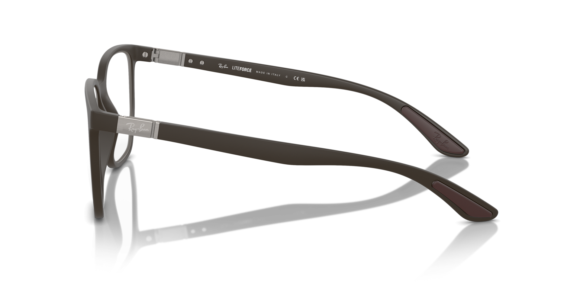 RB7235 Sand Brown PlasticEyeglass Frames for Glasses Direct, Side View