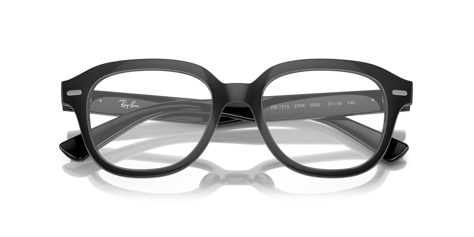 RB7215 Black PlasticEyeglass Frames for Glasses Direct, Closed View
