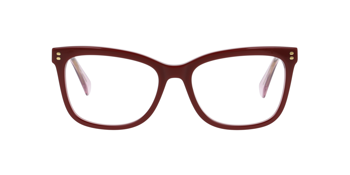 Polaroid Women's Red Rectangle Acetate Eyeglasses Online - Full Rim - Pld D586