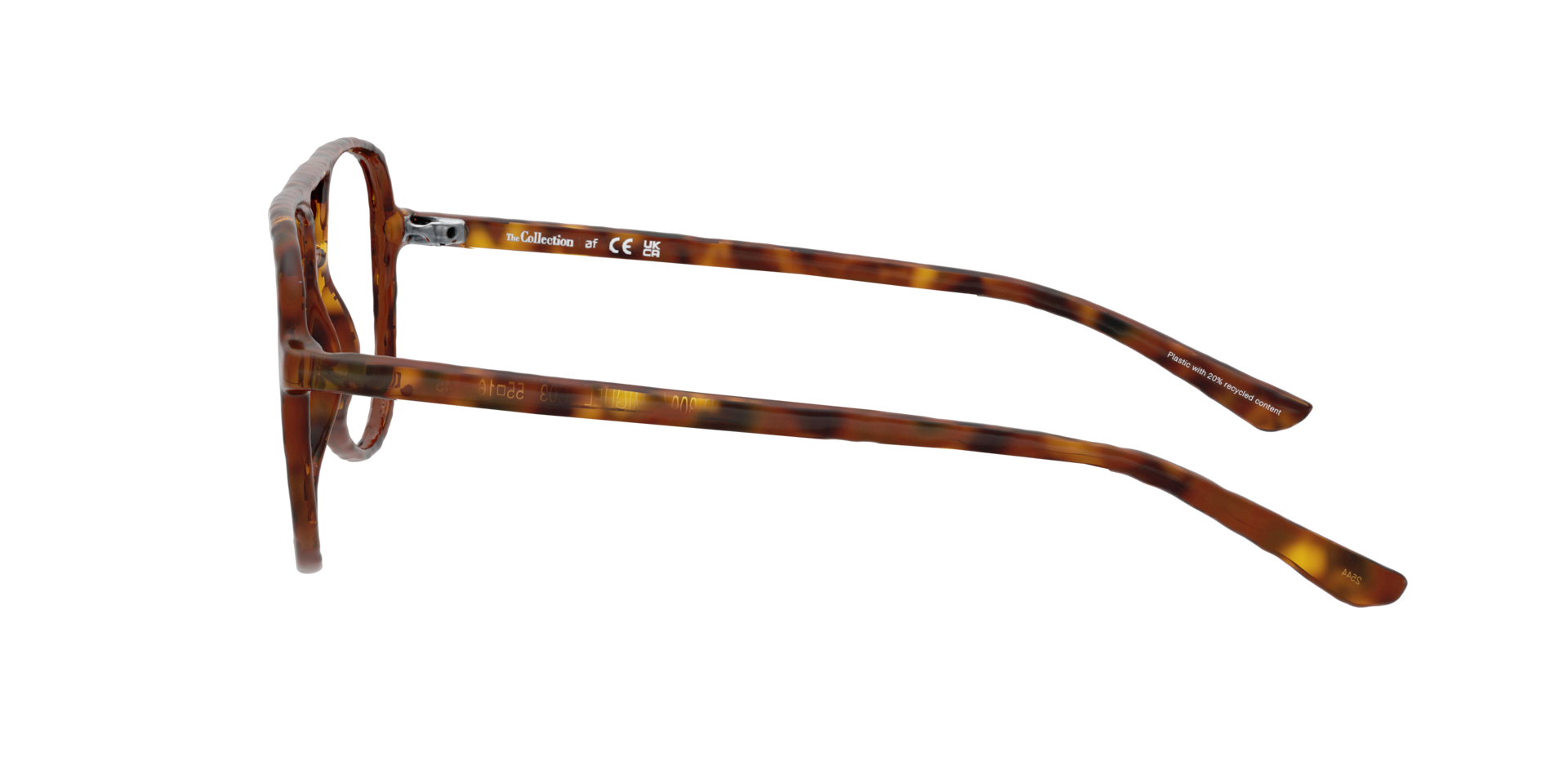 Miguel Matte Havana Brown PlasticEyeglass Frames for Glasses Direct, Side View