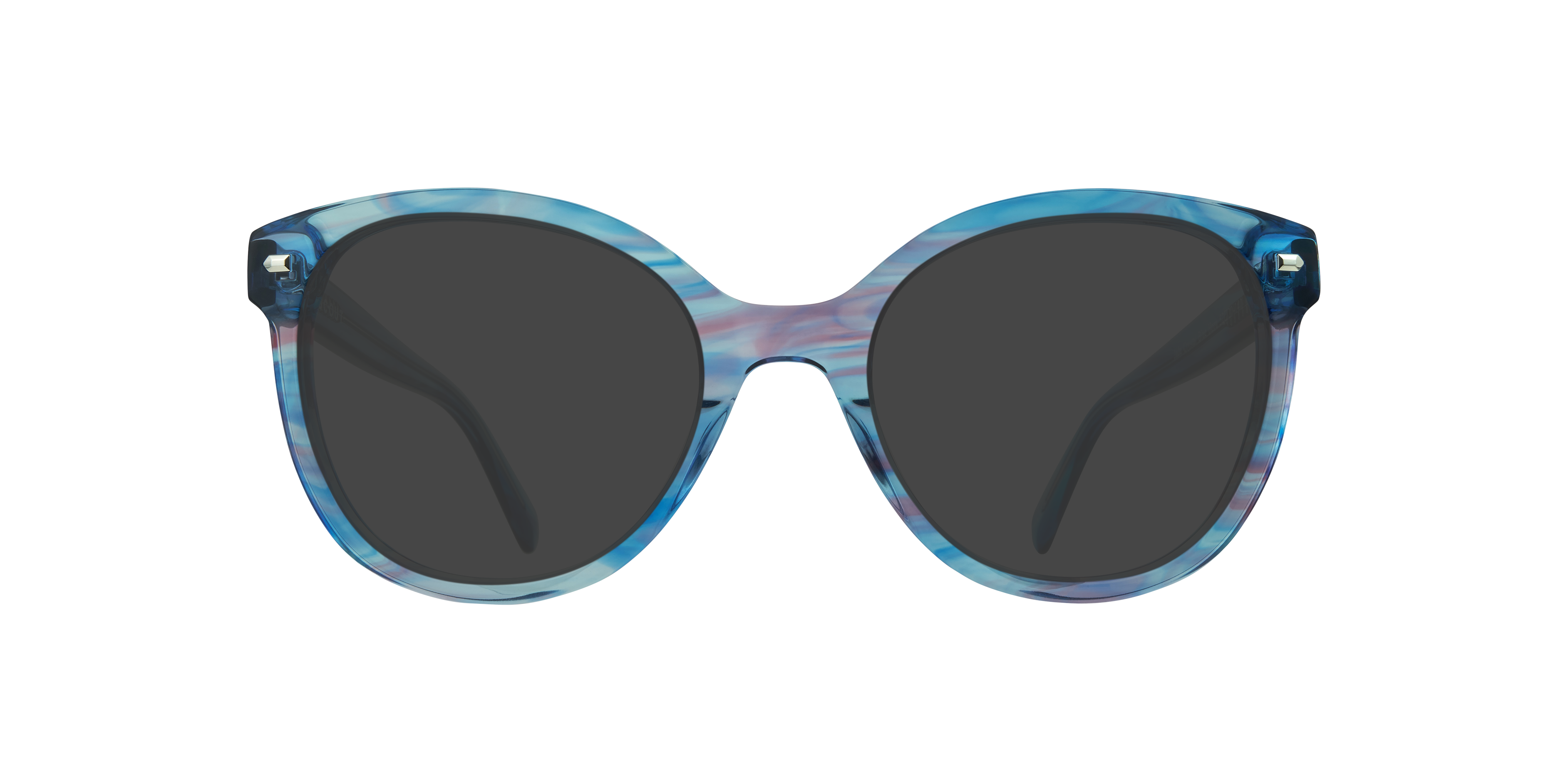 Jade Crystal Blue Horn AcetateSunglass Frames for Glasses Direct, with Tinted Lenses