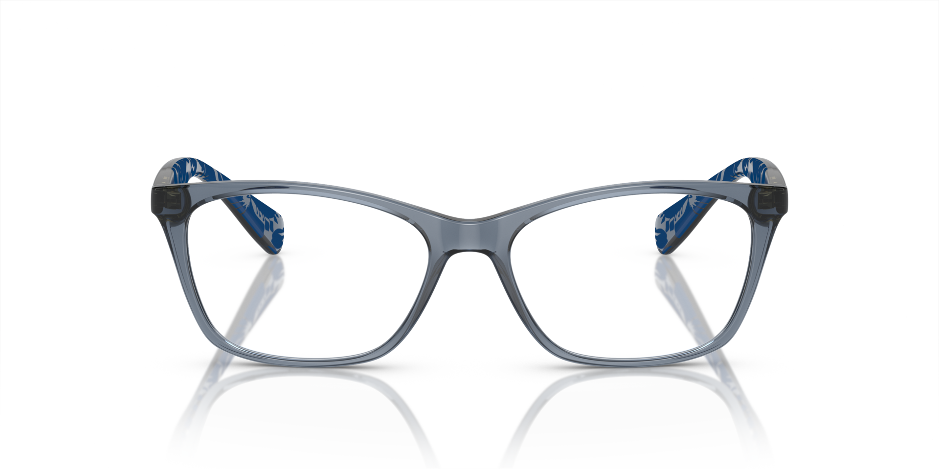 RA7071 Shiny Trasparent Blue PlasticEyeglass Frames for Glasses Direct, Front View