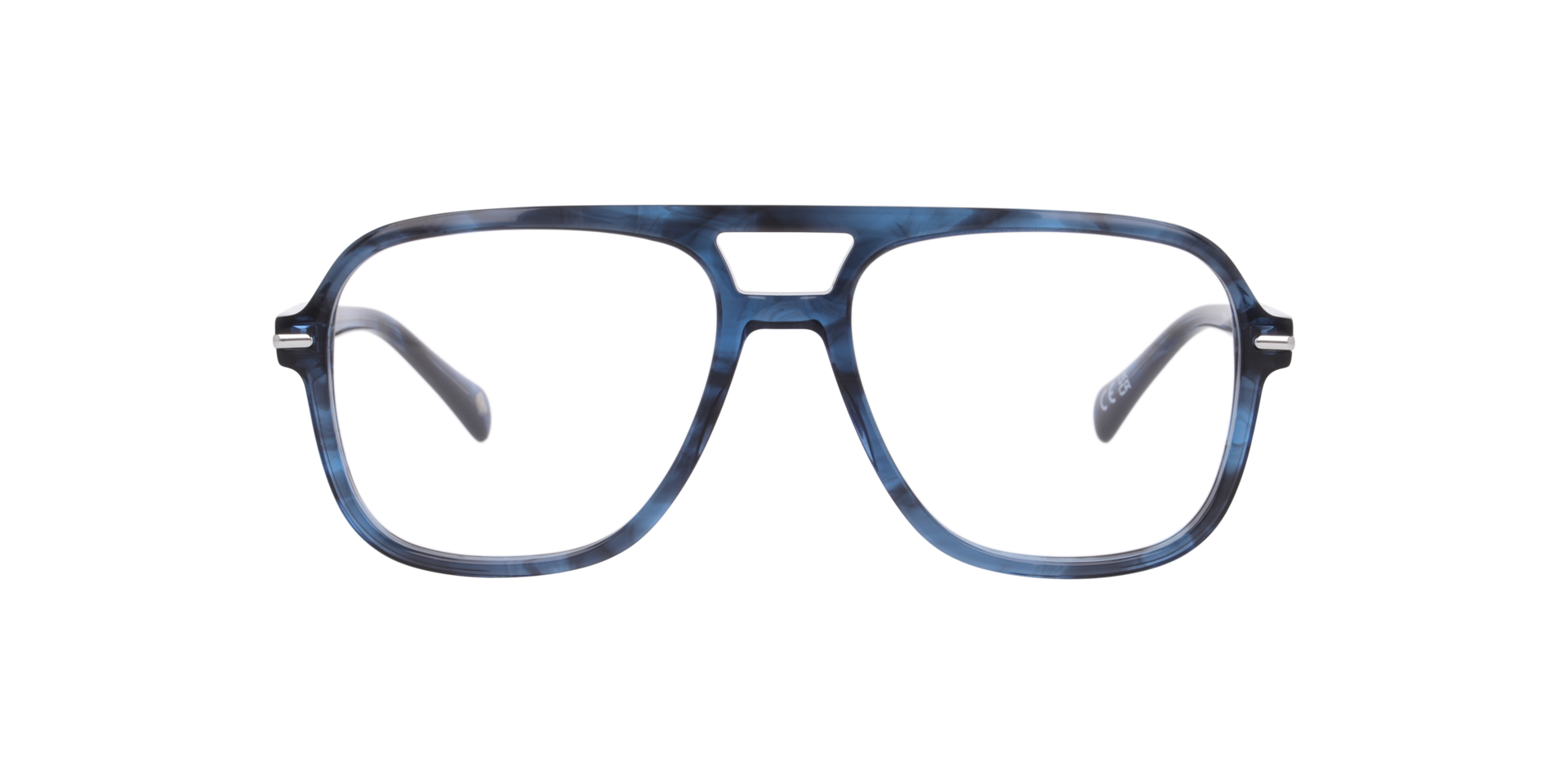 Manor Park Horn Blue AcetateEyeglass Frames for Glasses Direct, Front View