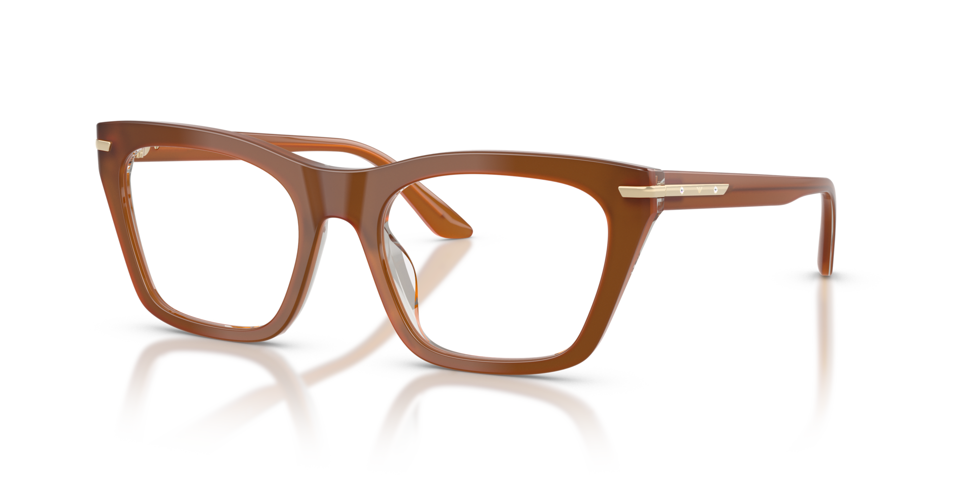 EA3283BU Tobacco AcetateEyeglass Frames for Glasses Direct, Angle View
