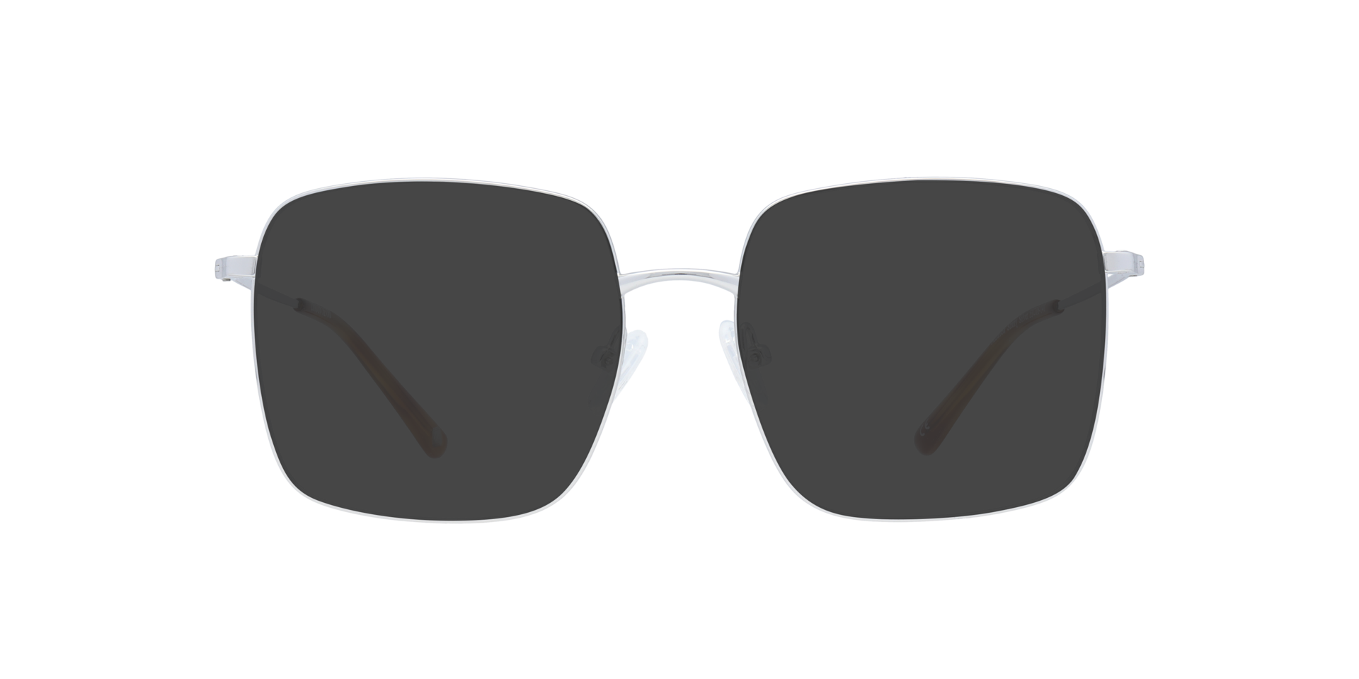 Azalea Shiny Silver MetalEyeglass Frames for Glasses Direct, with Tinted Lenses