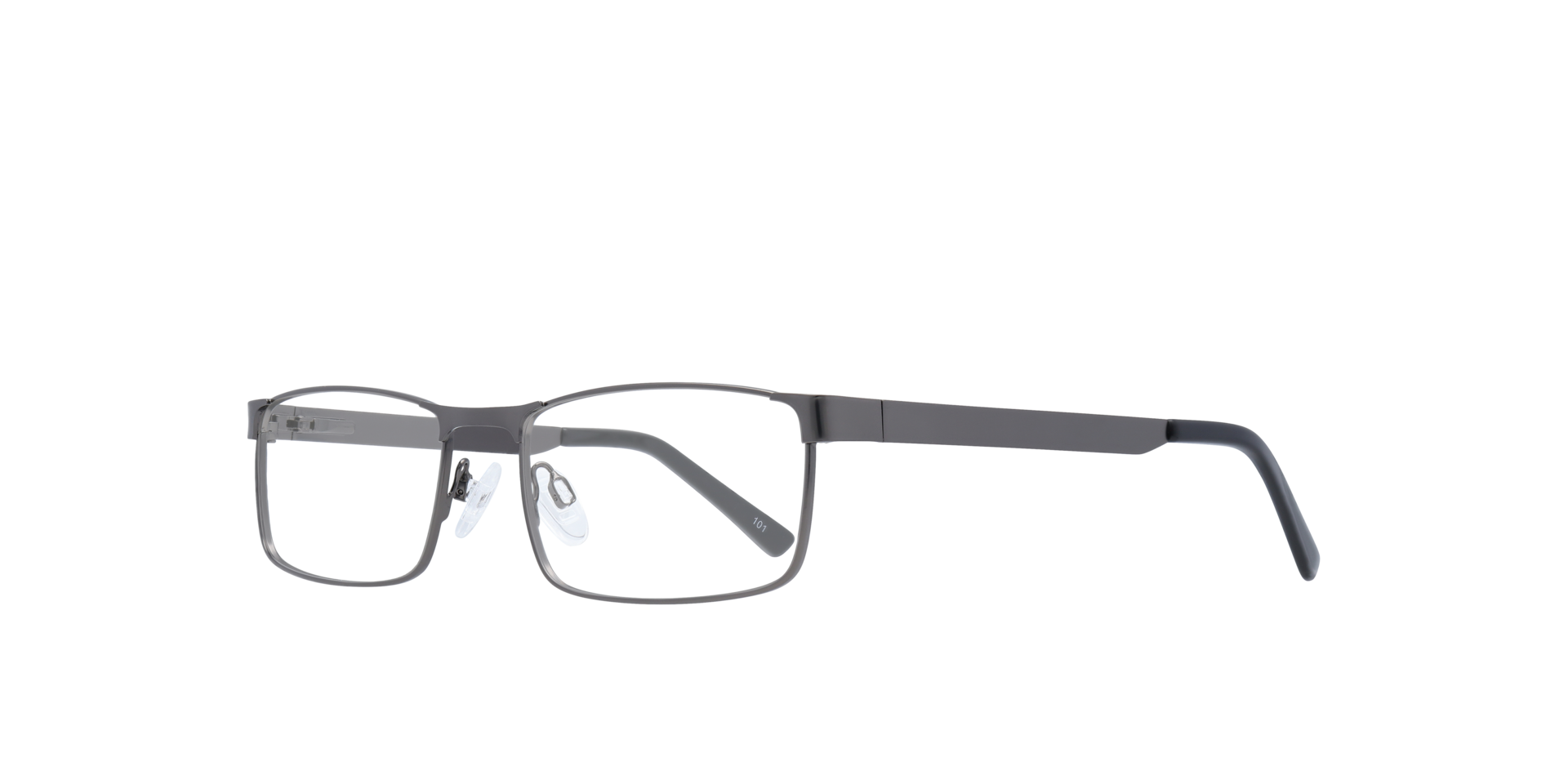 Digby Matte Gunmetal MetalEyeglass Frames for Glasses Direct, Angle View