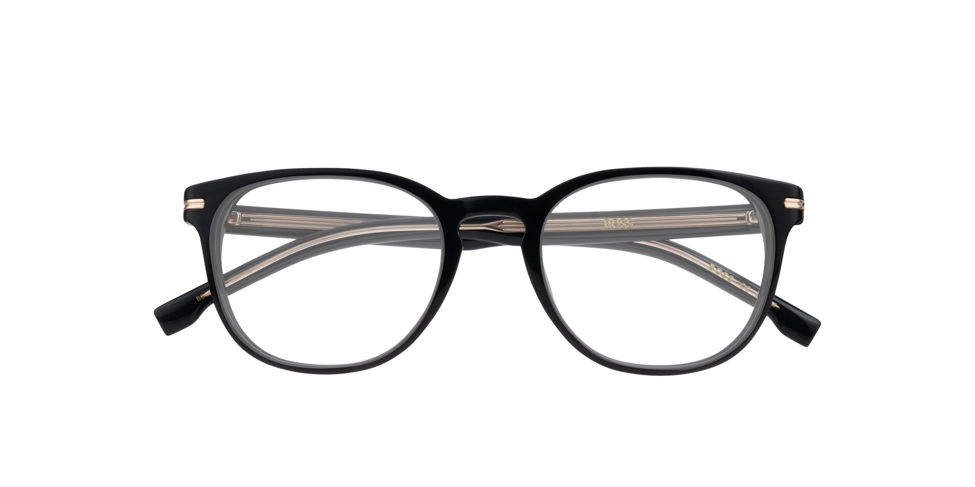 BOSS 1601 Black AcetateEyeglass Frames for Glasses Direct, Closed View