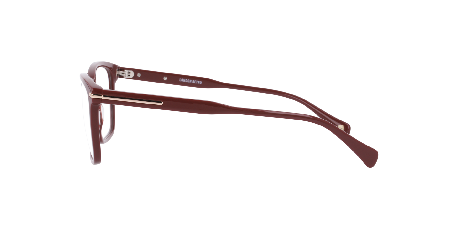 Mayfair Burgundy AcetateEyeglass Frames for Glasses Direct, Side View