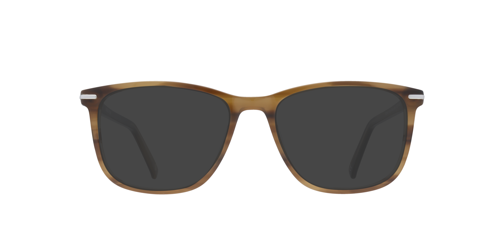 Clapham Shiny Brown Horn AcetateEyeglass Frames for Glasses Direct, with Tinted Lenses