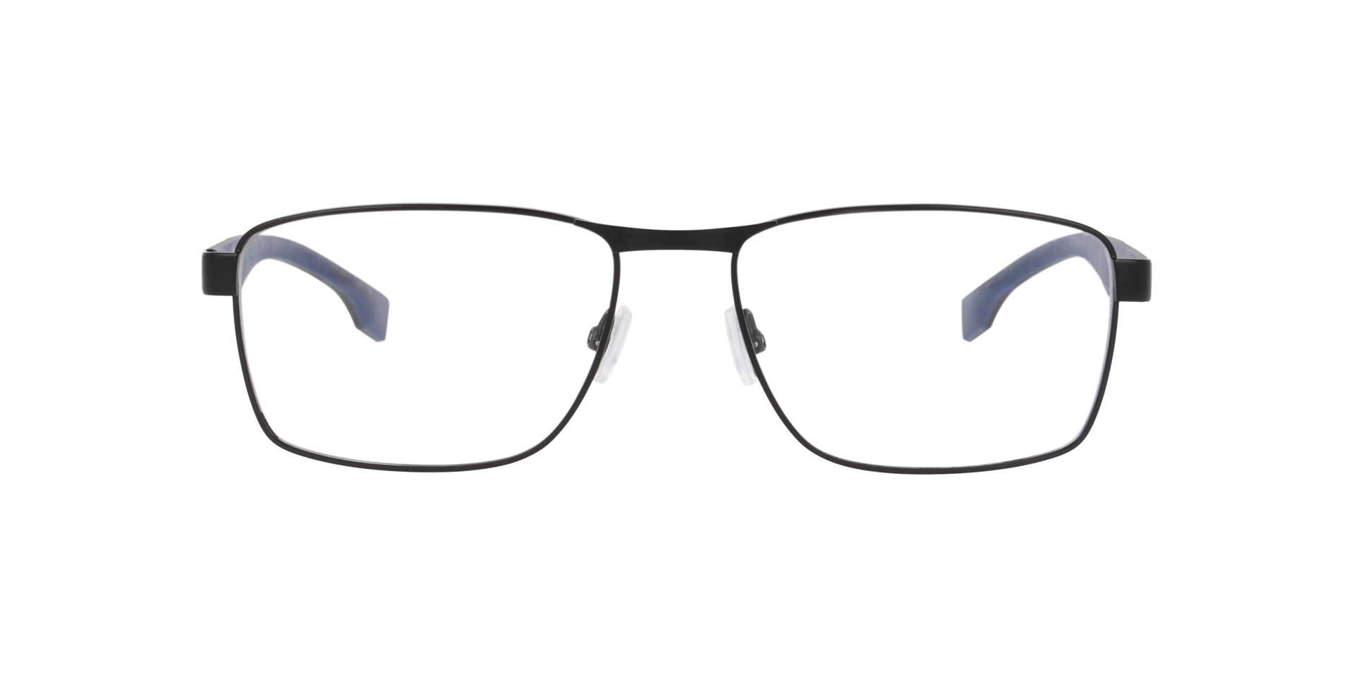 BOSS 1830 Black Matte MetalEyeglass Frames for Glasses Direct, Front View