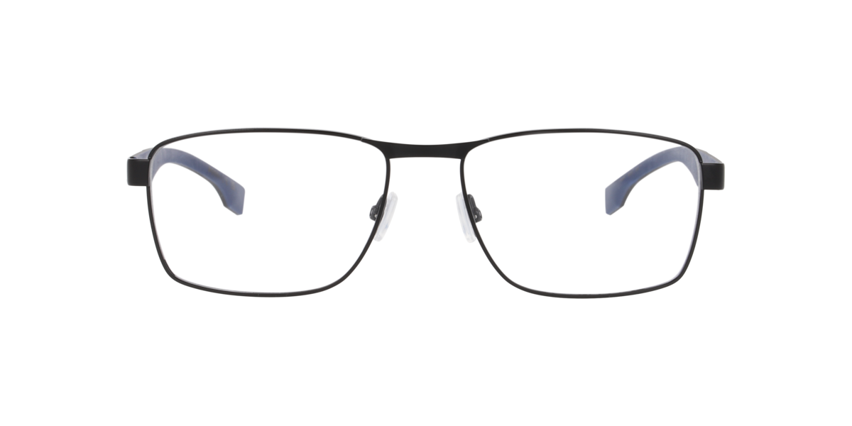 Hugo Boss Men's Black Matte Square Metal Eyeglasses Online - Full Rim - Boss 1830
