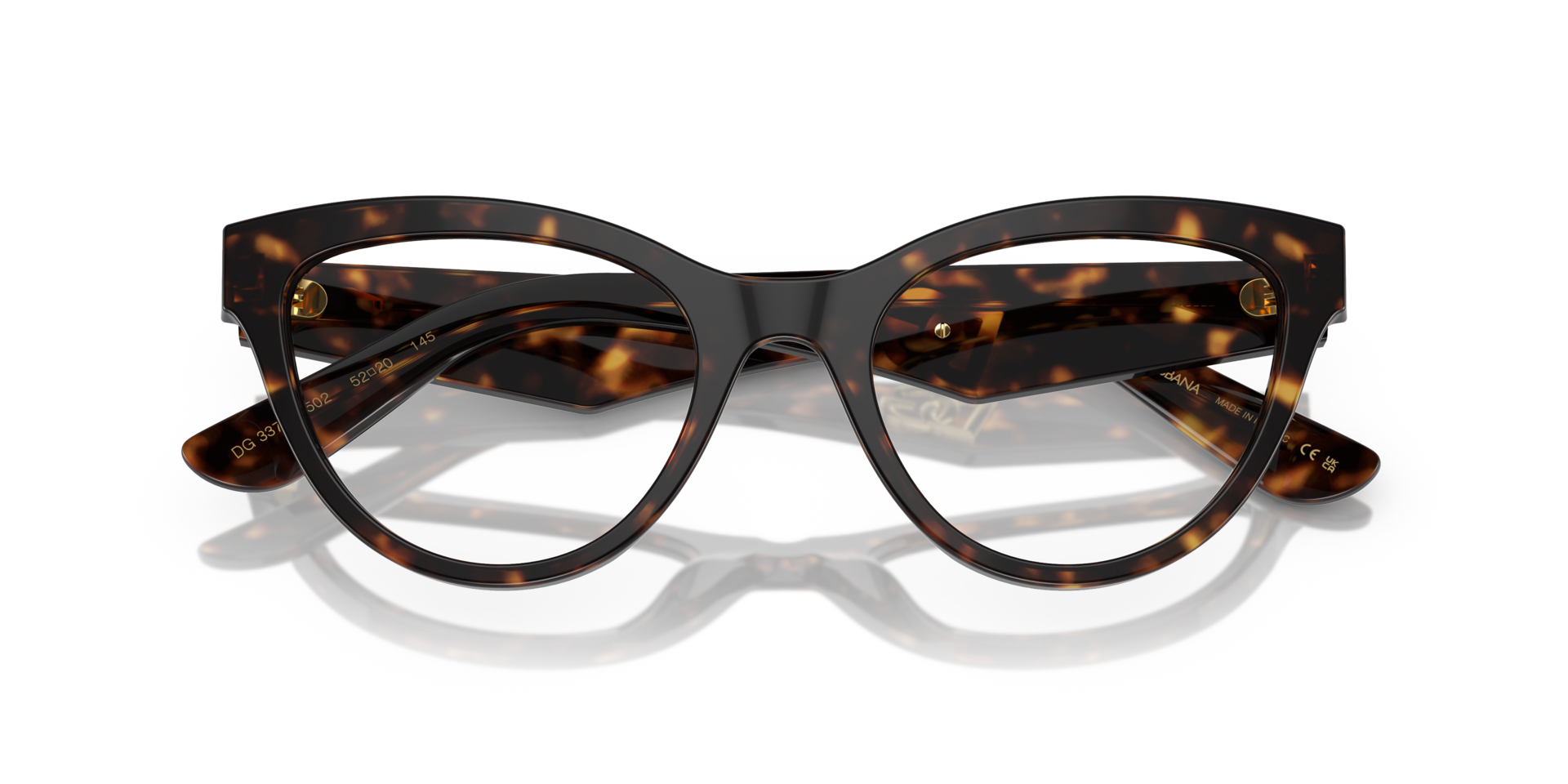 DG3372 Havana AcetateEyeglass Frames for Glasses Direct, Closed View