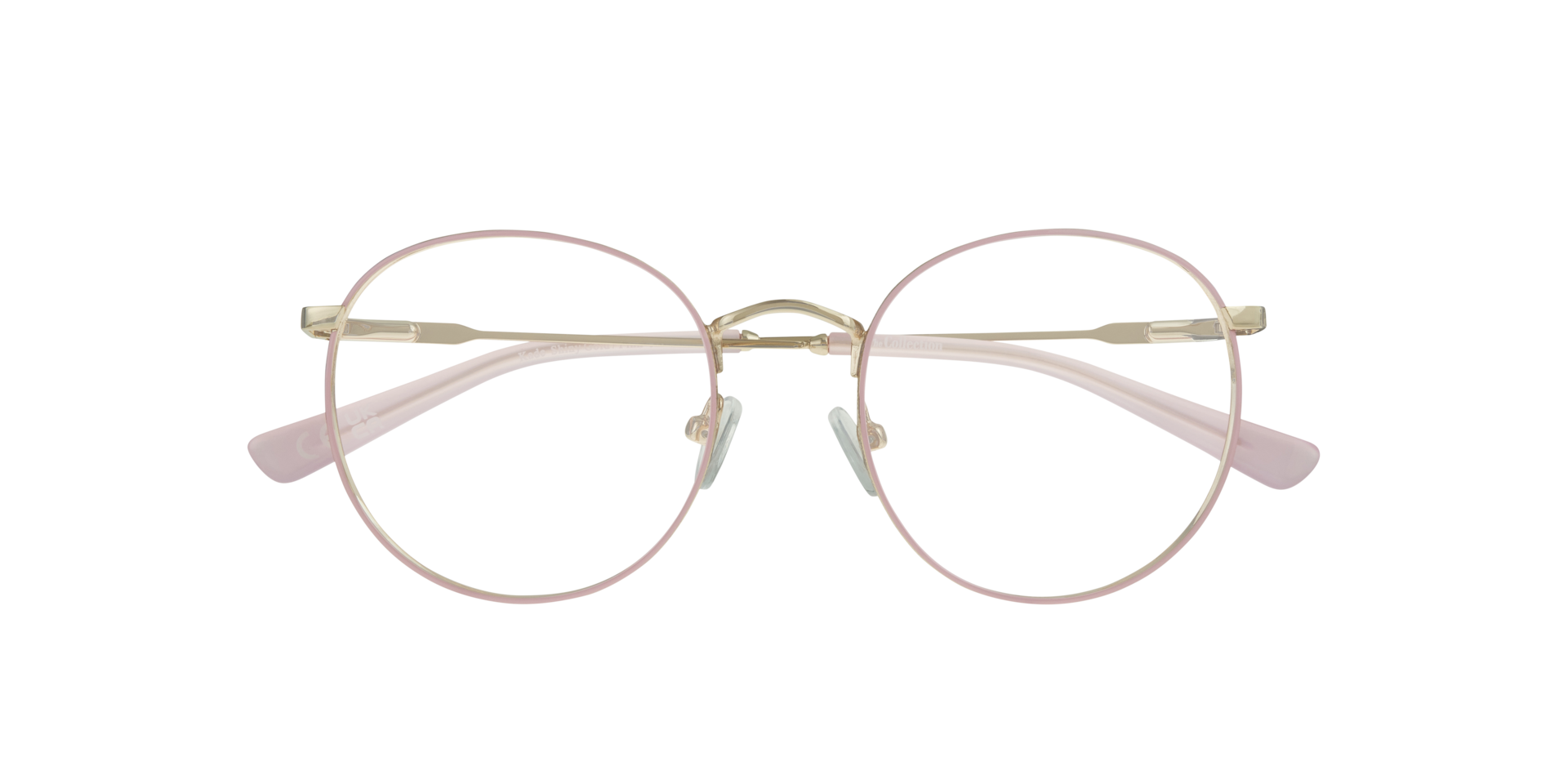 Kade Shiny Gold & Pink MetalSunglass Frames for Glasses Direct, Closed View