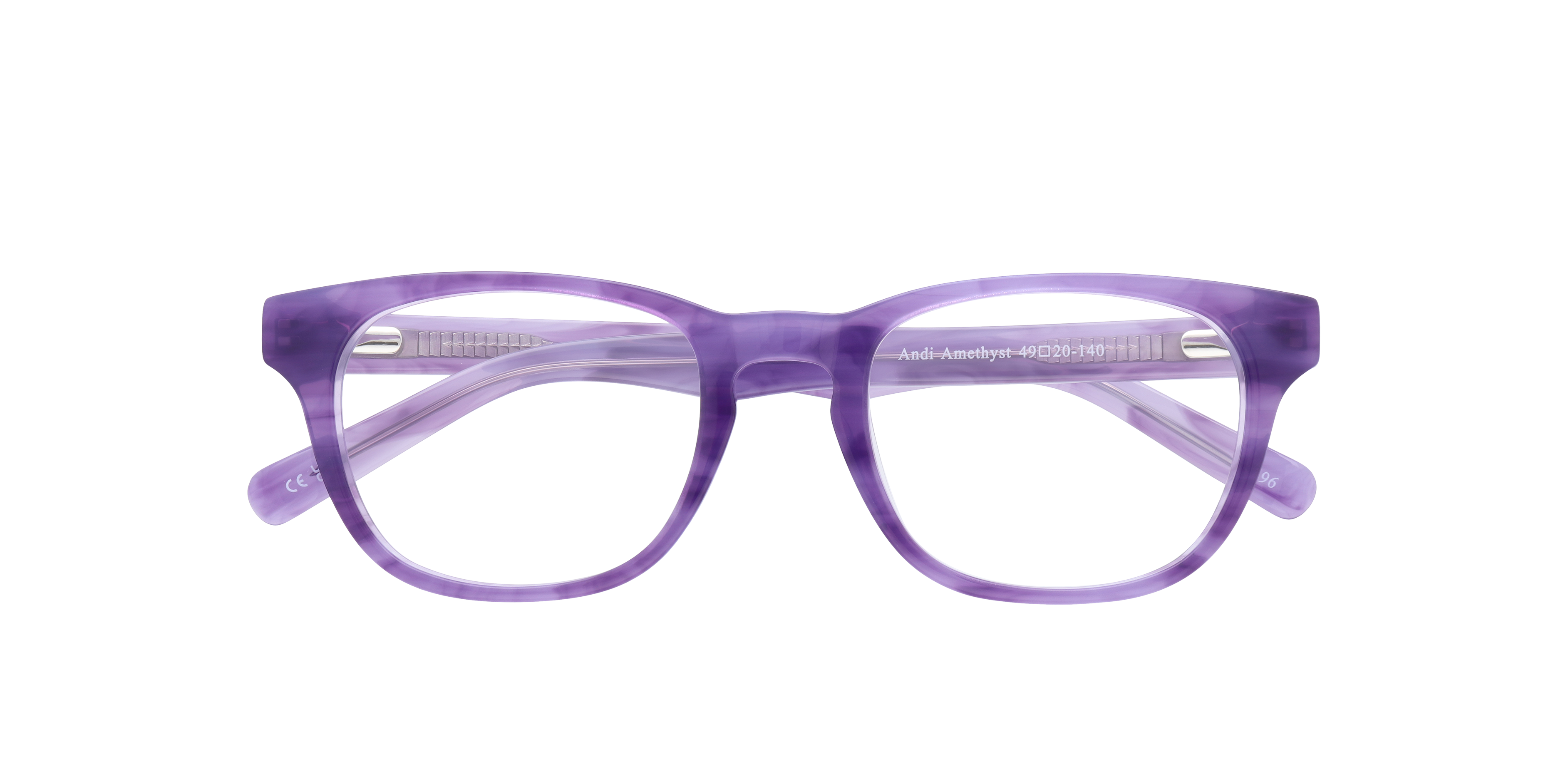 Andi Amethyst AcetateEyeglass Frames for Glasses Direct, Closed View