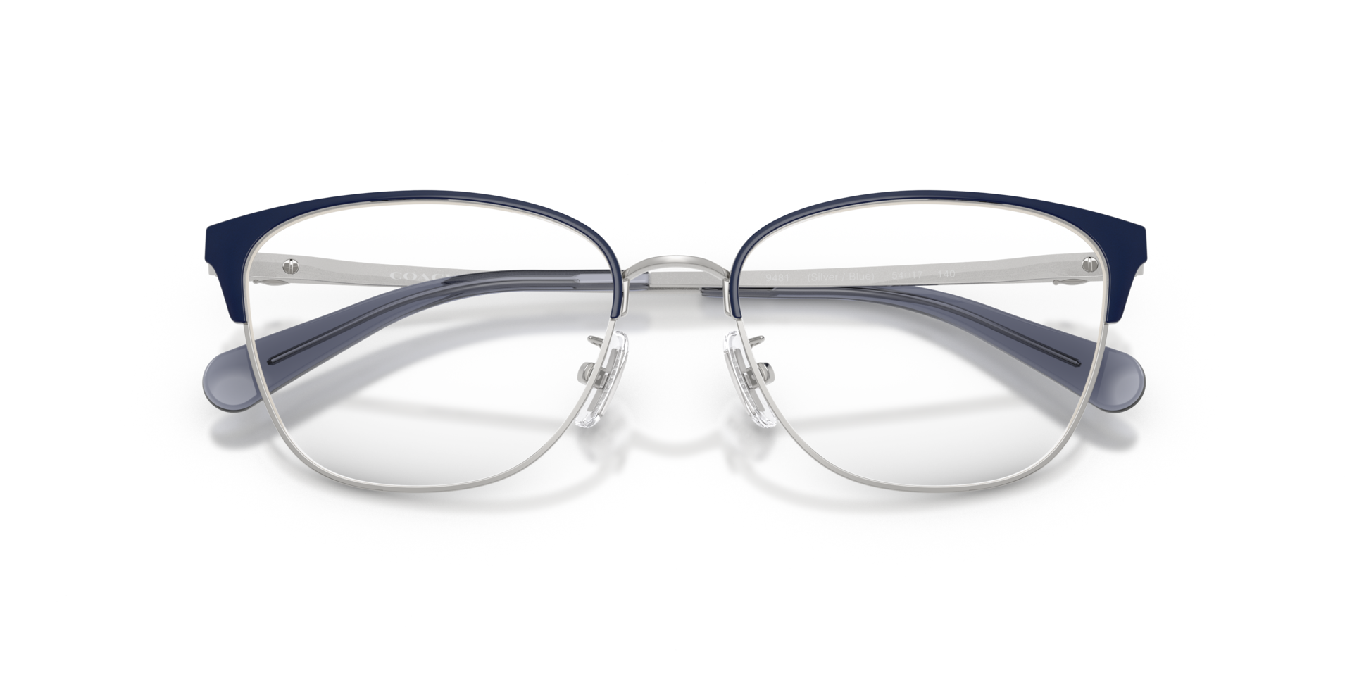 HC5202 Silver & Blue MetalEyeglass Frames for Glasses Direct, Closed View