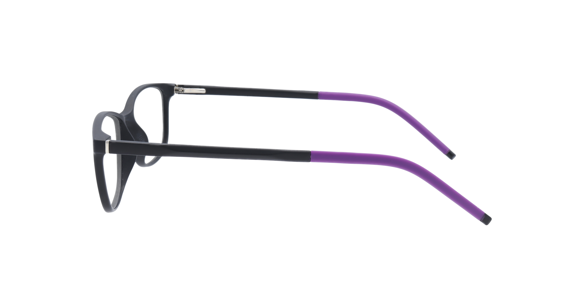 Elaine Matte Black PlasticEyeglass Frames for Glasses Direct, Side View