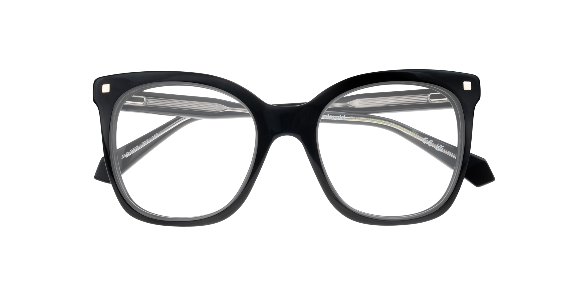 PLD D507 Black AcetateEyeglass Frames for Glasses Direct, Closed View