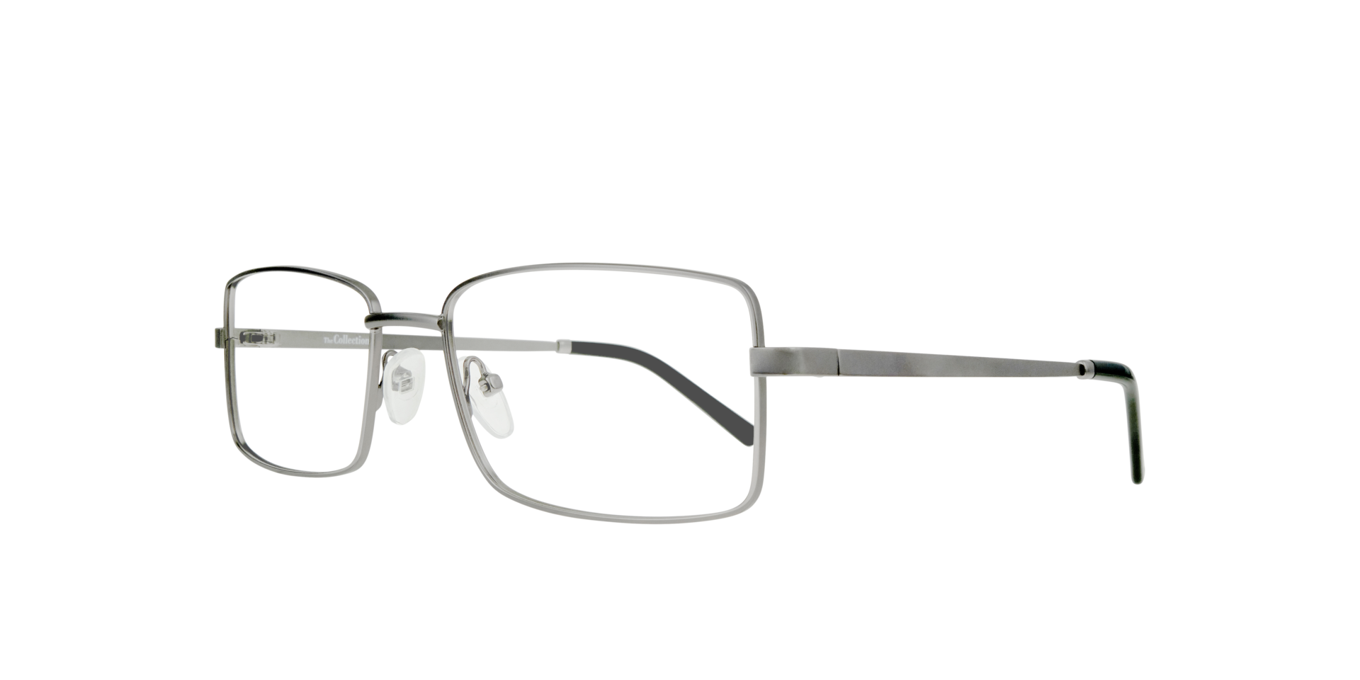 Kai Matte Gunmetal MetalEyeglass Frames for Glasses Direct, Angle View