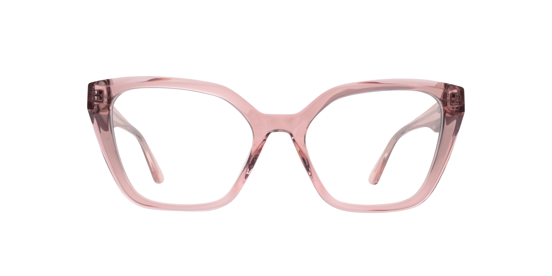 Helen Crystal Peach AcetateEyeglass Frames for Glasses Direct, Front View