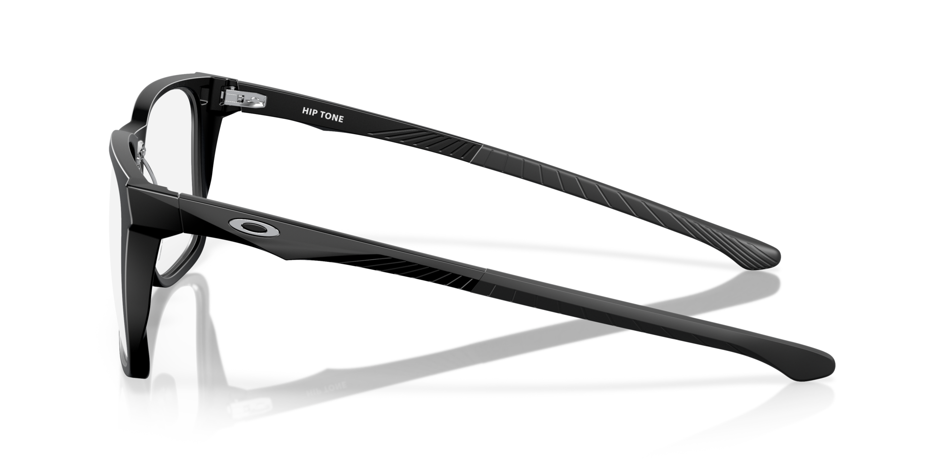Hip Tone Satin Black PlasticEyeglass Frames for Glasses Direct, Side View