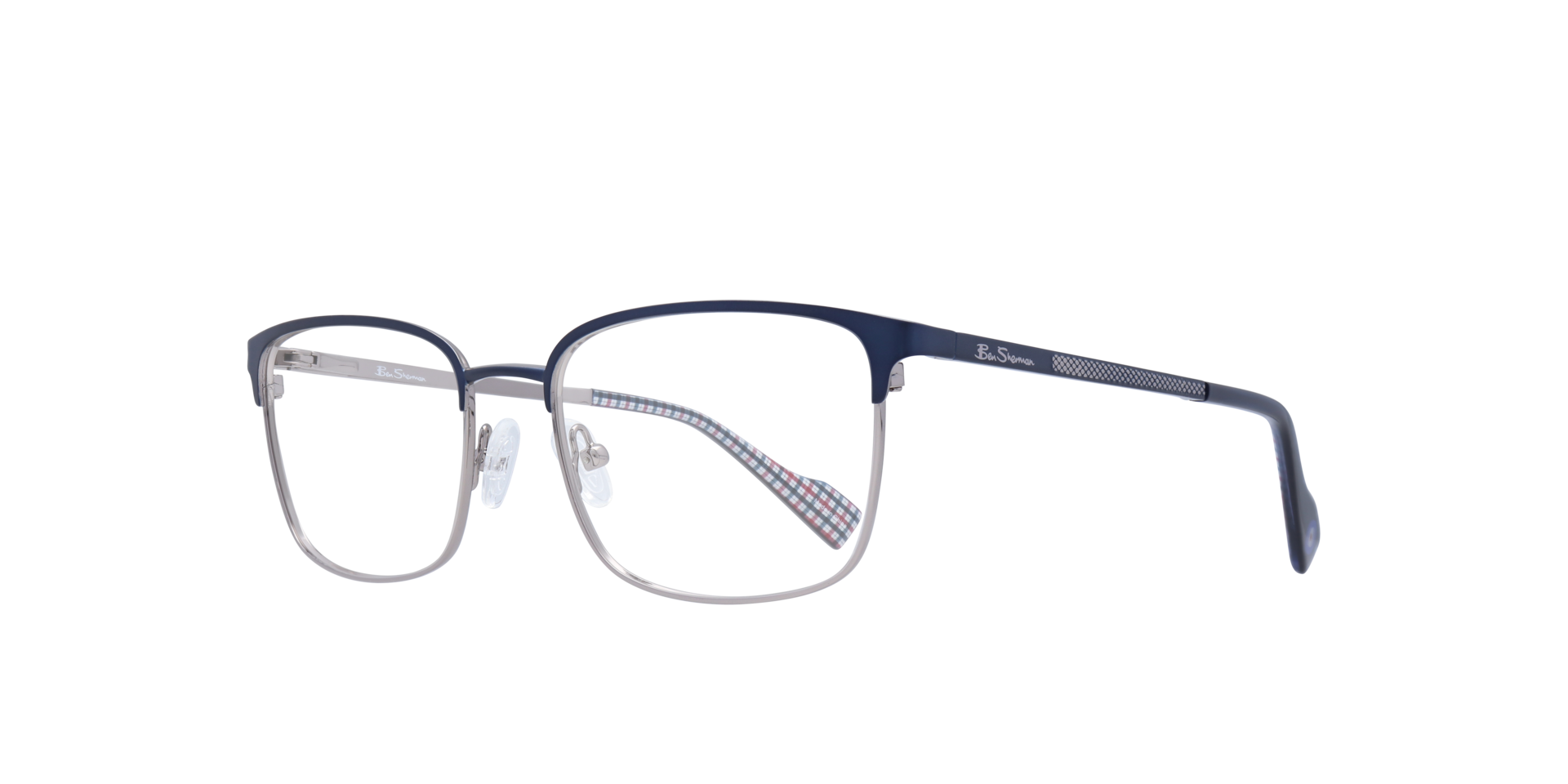 Norton BN Blue MetalSunglass Frames for Glasses Direct, Angle View
