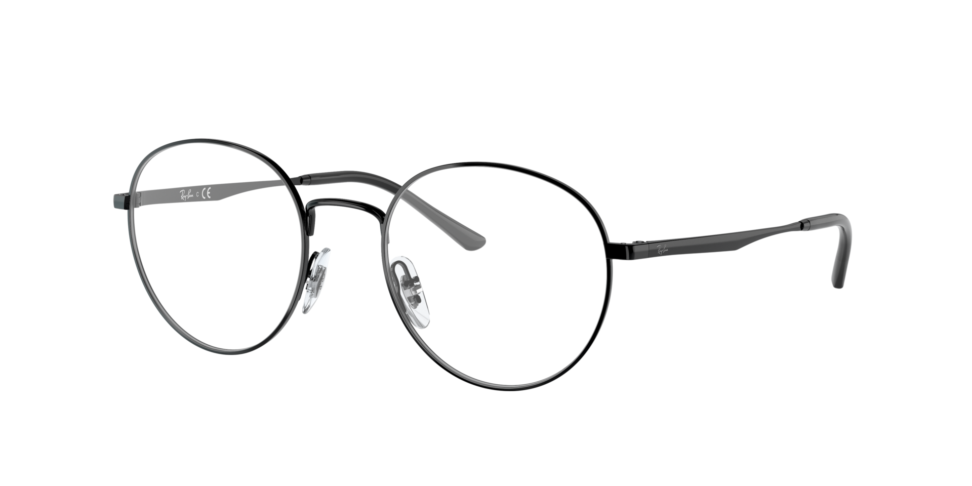 RB3681V Black MetalEyeglass Frames for Glasses Direct, Angle View