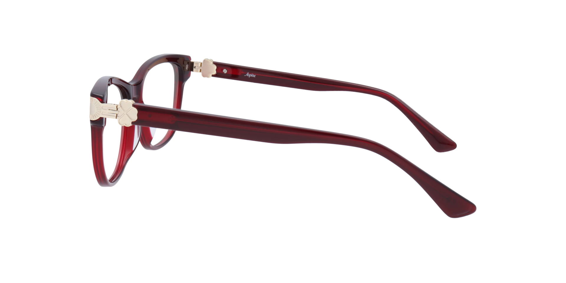 Evelyn Milky Burgundy AcetateEyeglass Frames for Glasses Direct, Side View