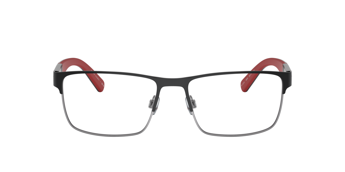 Shiny Black/Gunmetal rectangle Metal eyeglasses Online - Full Rim - PH1215
