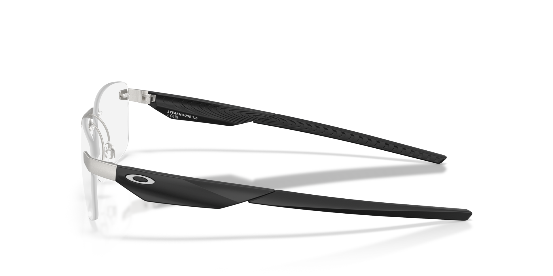 Steakhouse 1.0 Satin Chrome MetalEyeglass Frames for Glasses Direct, Side View