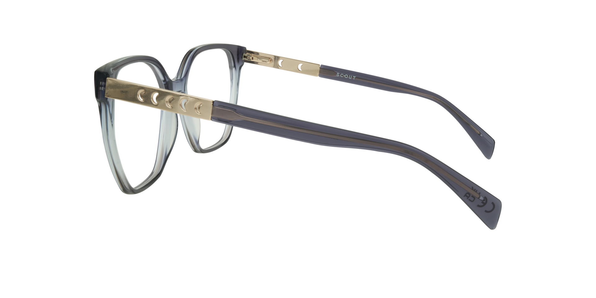 Kim Gradient Blue AcetateEyeglass Frames for Glasses Direct, Side View