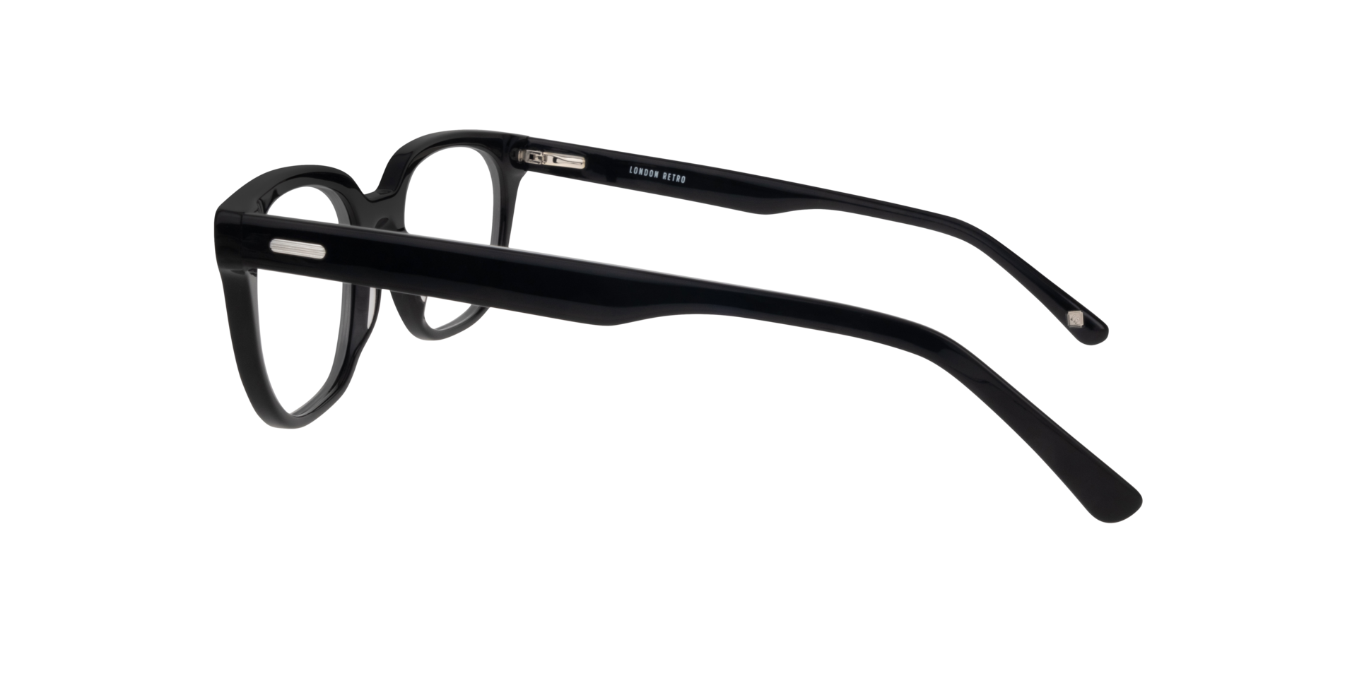 Hanwell Brown Wood Black AcetateEyeglass Frames for Glasses Direct, Side View