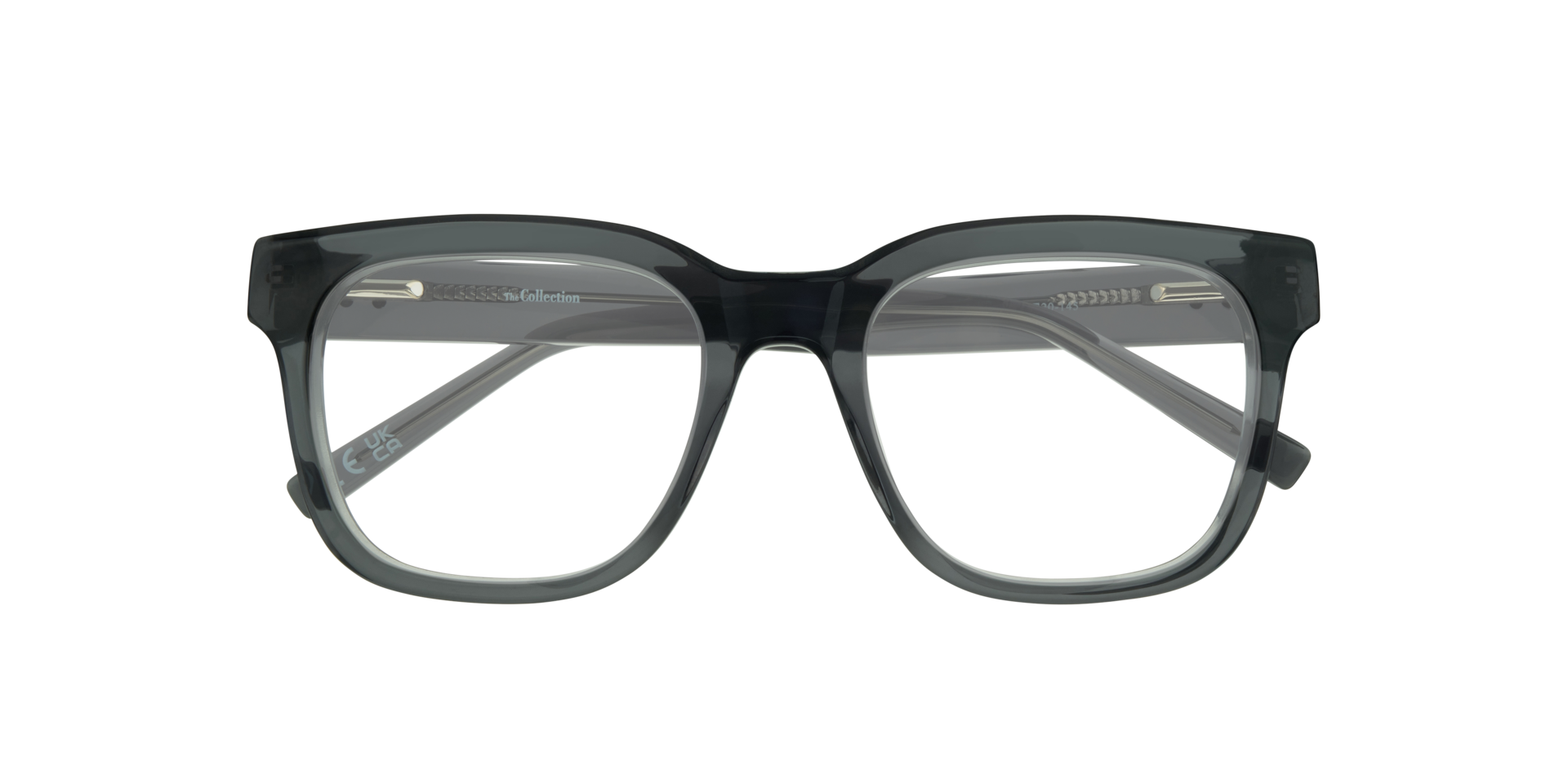 Kami Crystal Grey AcetateSunglass Frames for Glasses Direct, Closed View