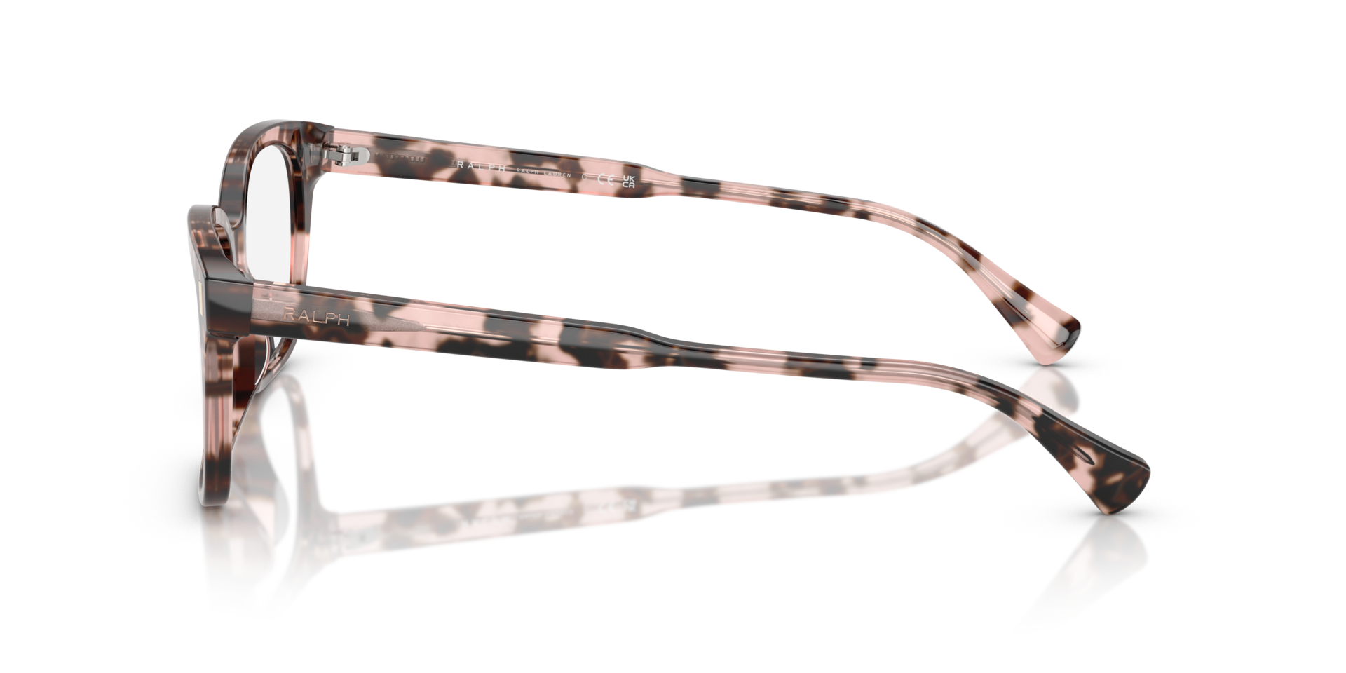 RA7174U Shiny Rose Havana AcetateEyeglass Frames for Glasses Direct, Side View