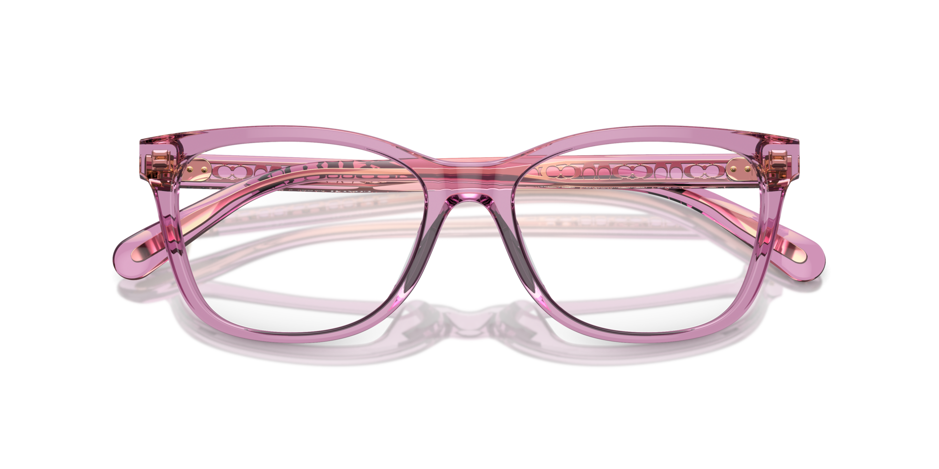 HC6235U Transparent Amethyst AcetateEyeglass Frames for Glasses Direct, Closed View
