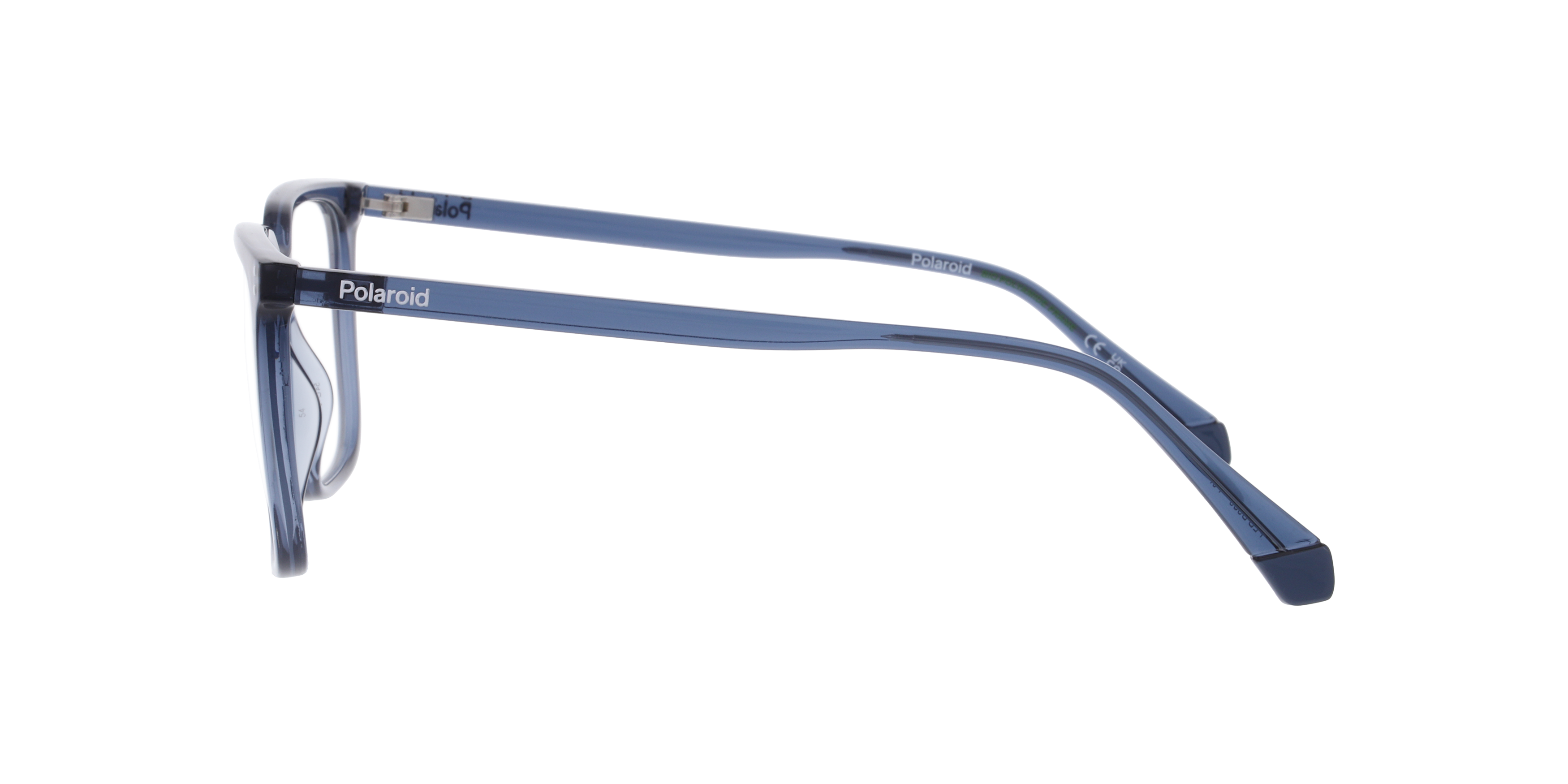 PLD D580 Blue PlasticEyeglass Frames for Glasses Direct, Side View