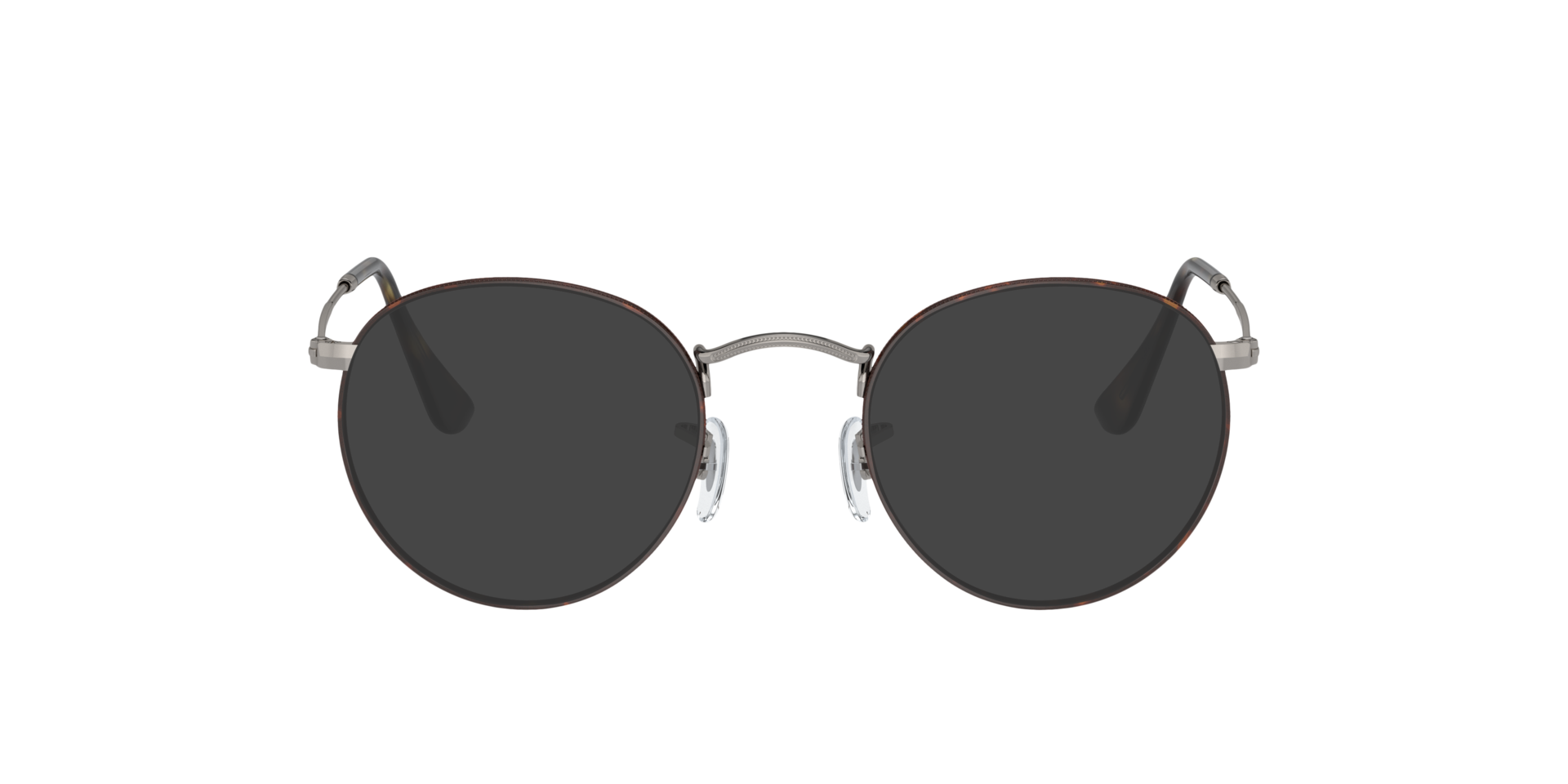 Round Metal Optics Havana On Gunmetal MetalEyeglass Frames for Glasses Direct, with Tinted Lenses