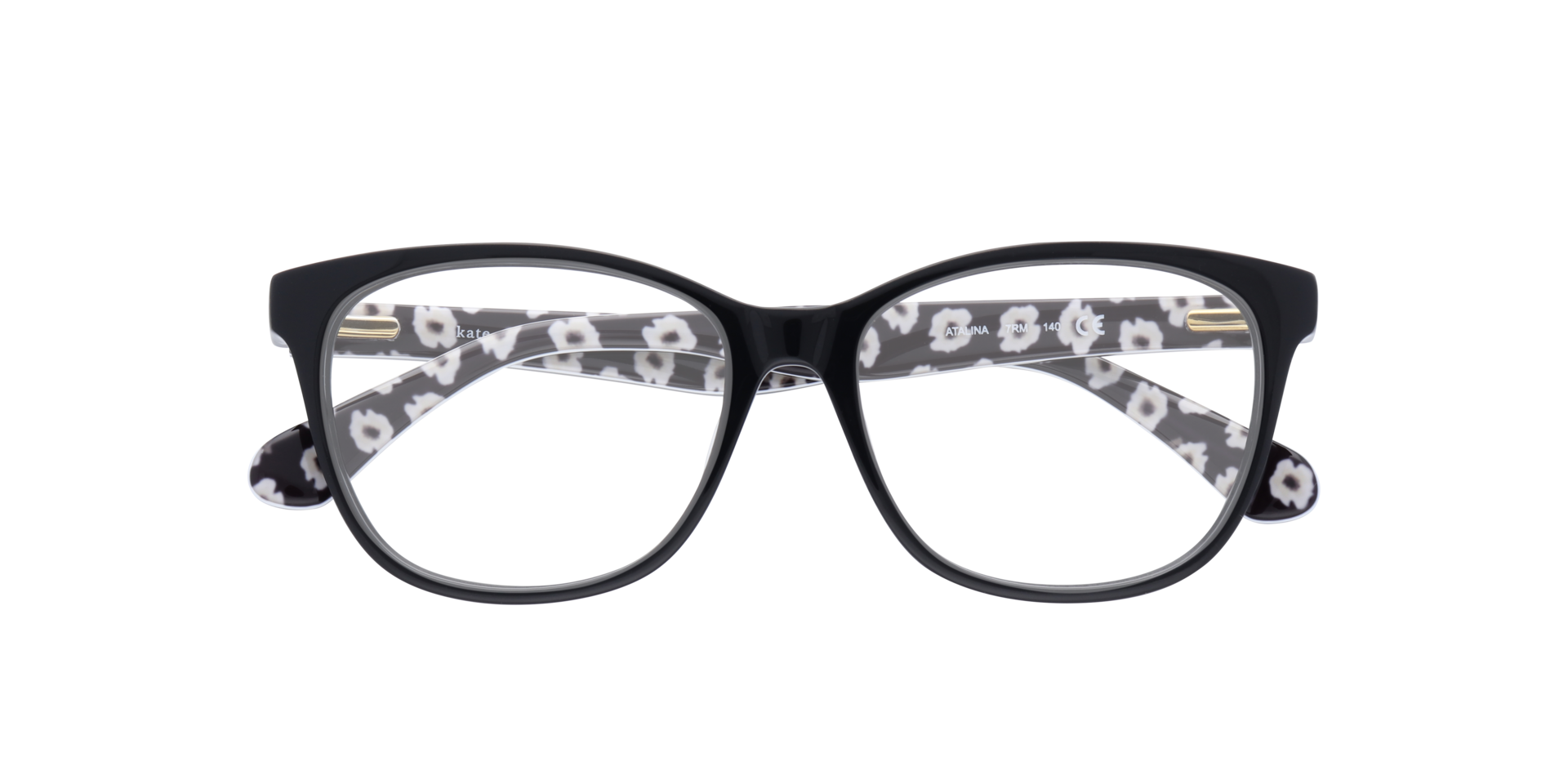 Atalina Black PlasticEyeglass Frames for Glasses Direct, Closed View