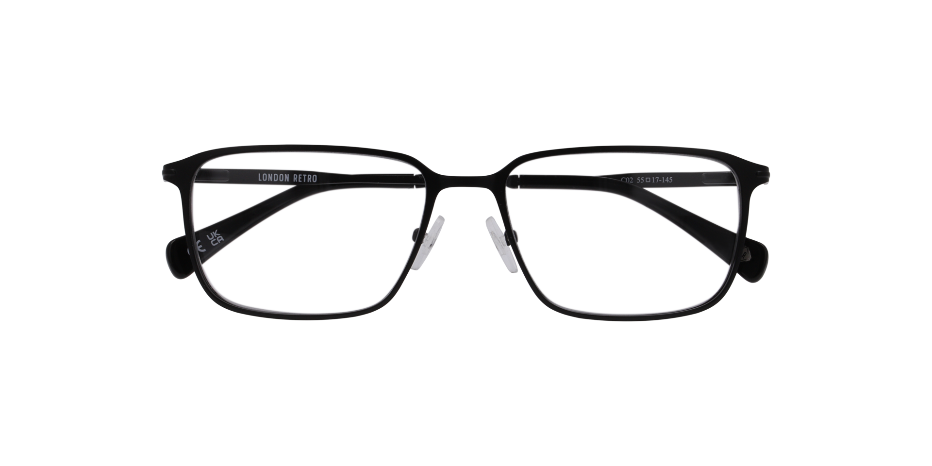 Malden Black MetalEyeglass Frames for Glasses Direct, Closed View