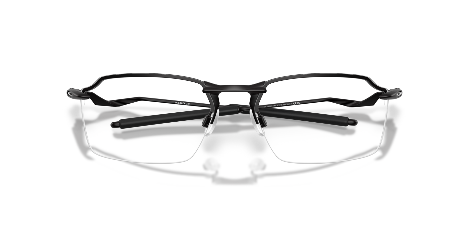 Tailback 2.0 Satin Black TitaniumEyeglass Frames for Glasses Direct, Closed View