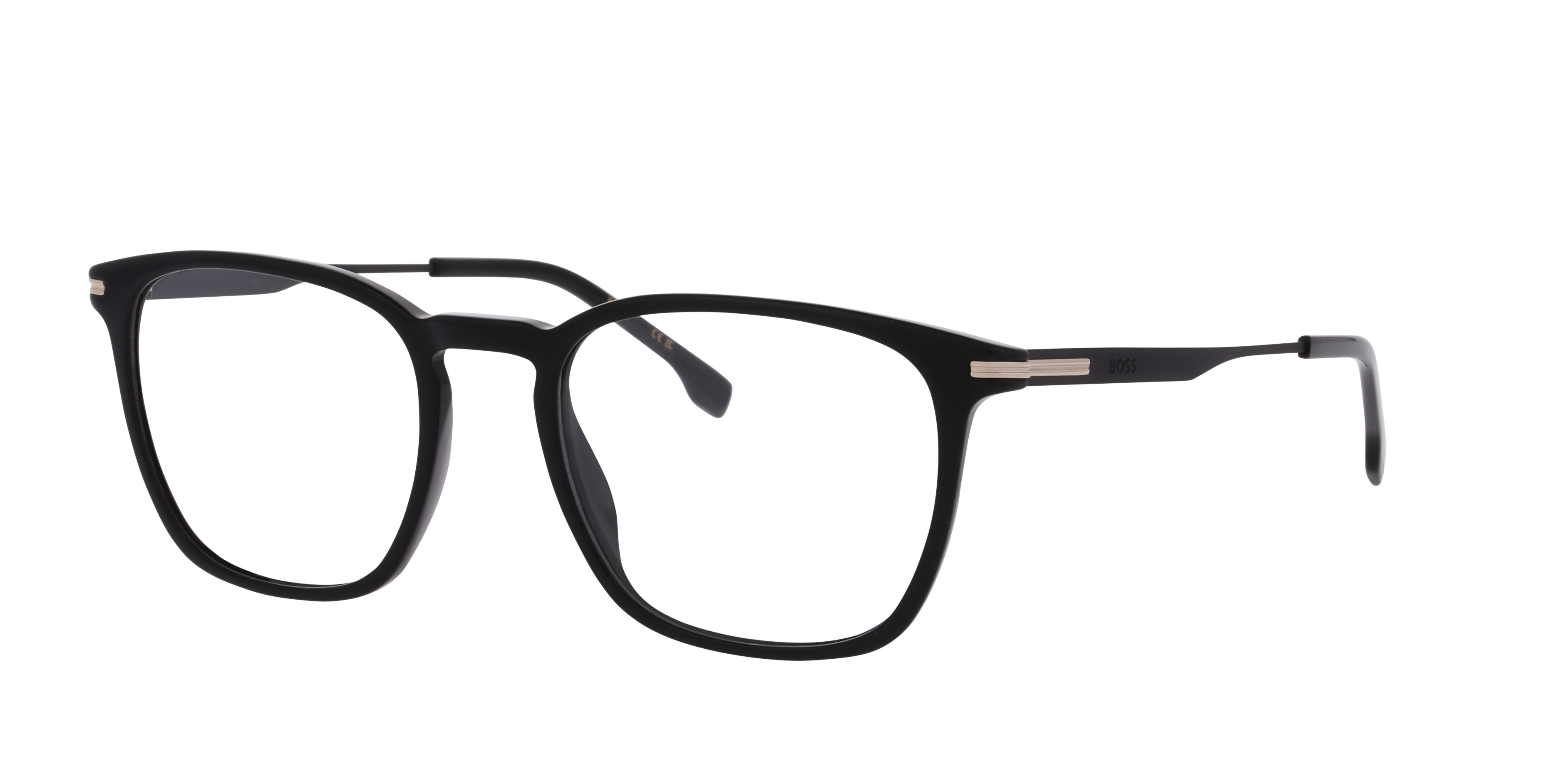 BOSS 1889 Black Gold AcetateEyeglass Frames for Glasses Direct, Angle View
