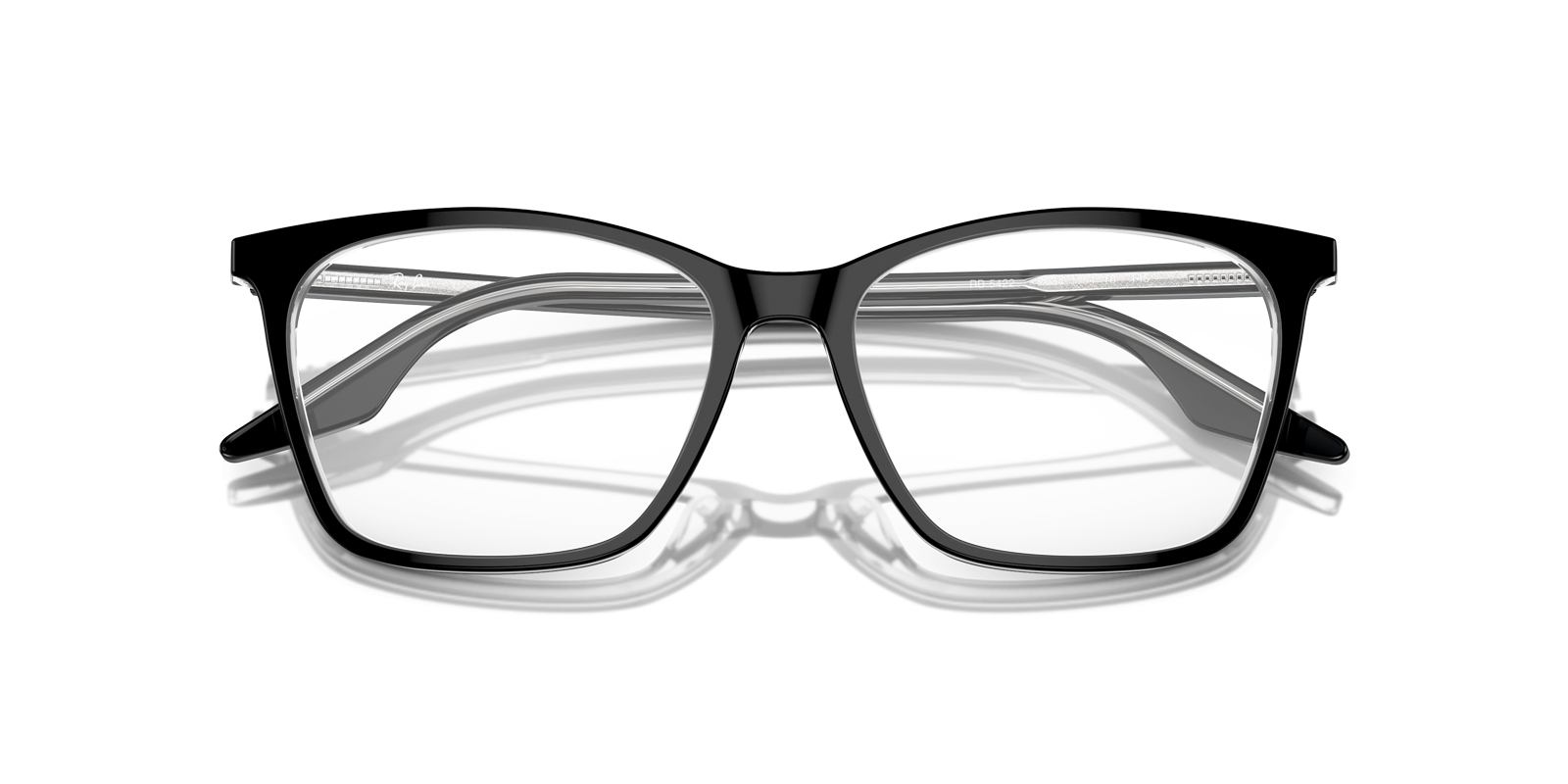 RB5422 Black On Transparent AcetateEyeglass Frames for Glasses Direct, Closed View