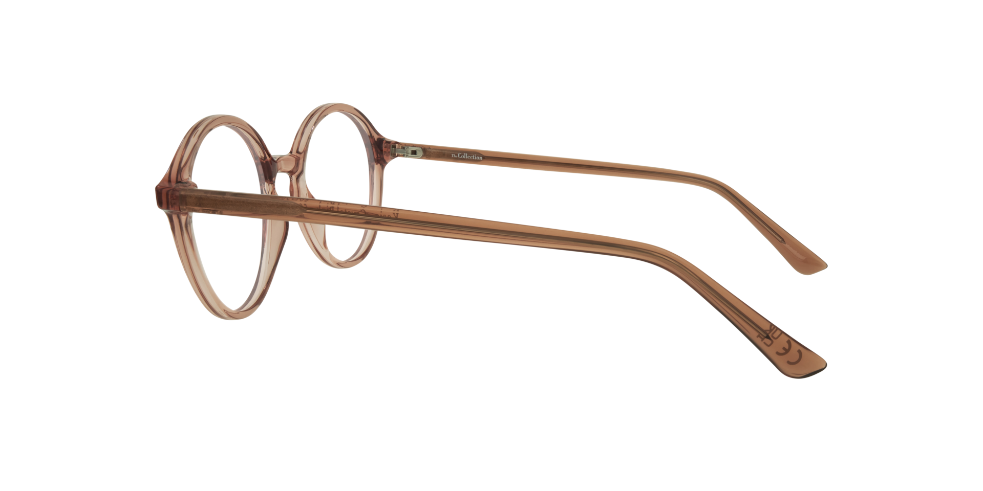 Kasia Crystal Pink PlasticEyeglass Frames for Glasses Direct, Side View