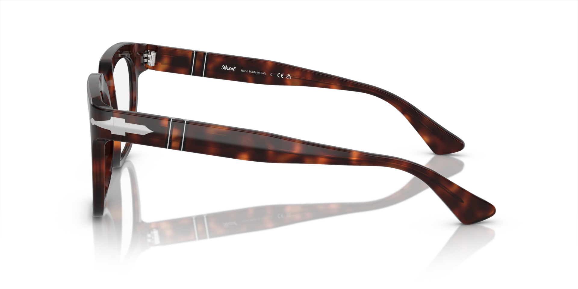PO3325V Havana AcetateEyeglass Frames for Glasses Direct, Side View
