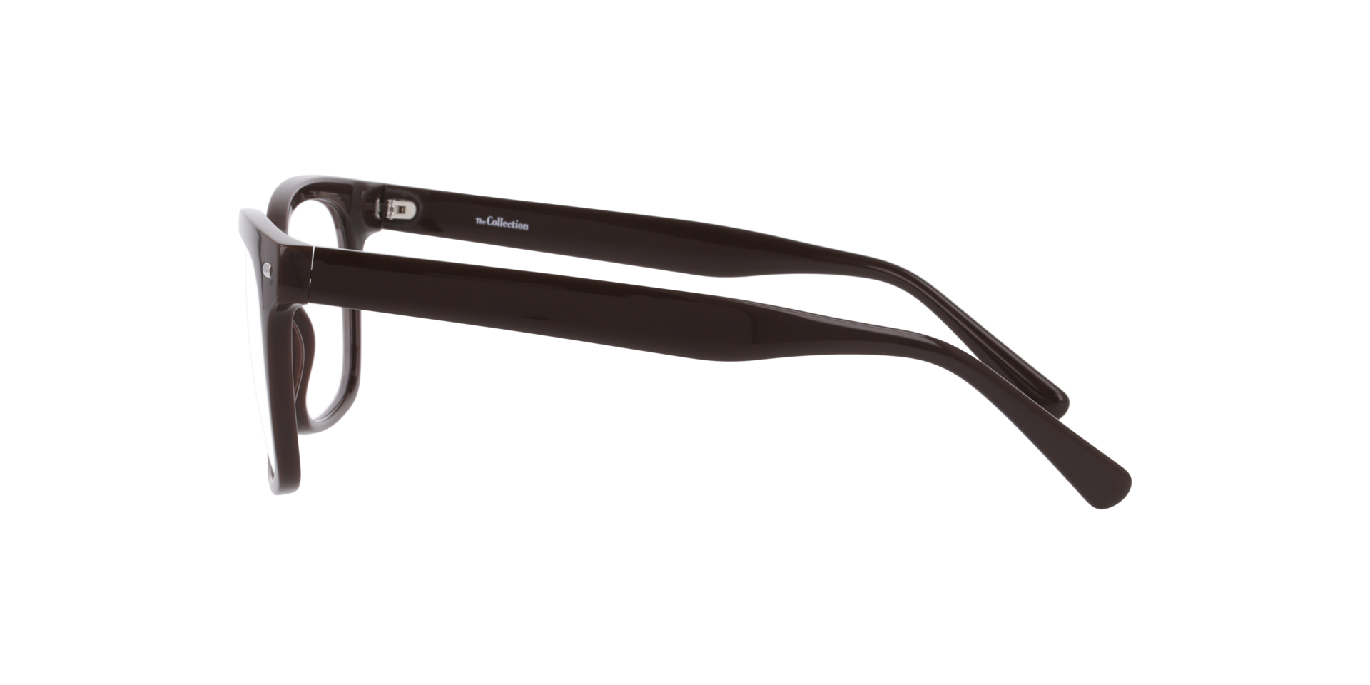 Mason Dark Brown PlasticEyeglass Frames for Glasses Direct, Side View