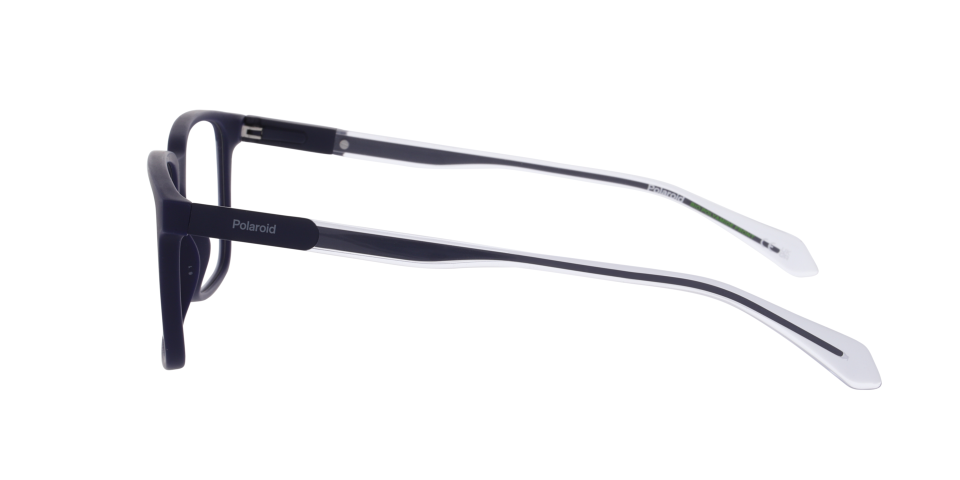 PLD D621 Blue PlasticEyeglass Frames for Glasses Direct, Side View